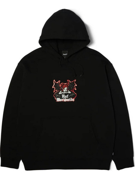 Huf Chaos Pullover Hoodie Ανδρικό Φούτερ με Κουκούλα Μαύρο PF00842
