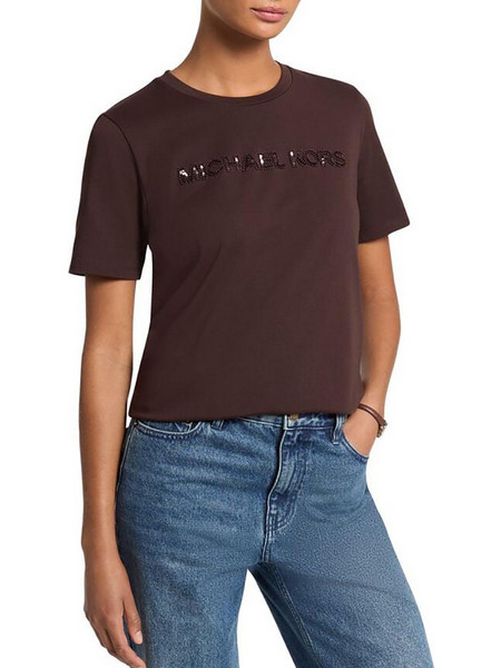 MICHAEL KORS MF6528D97J ΜΠΛΟΥΖΑ ΚΟΝΤΟΜΑΝΙΚΗ MICHAEL MICHAEL KORS MF6528D97J-201 DarkBrown