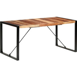 vidaXL Τραπεζαρία 160 x 80 x 75 εκ. από Μασίφ Ξύλο