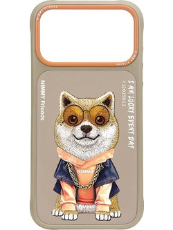 Nimmy Glasses Cool Dog Θήκη Beige (iPhone 18 Pro Max / 17 Pro Max)