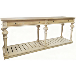 ΚΟΝΣΟΛΑ ΔΡΥΙΝΗ ΓΚΡΙ ΑΝΤΙΚΕ 220X58X78cm 696/220