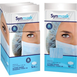 Syndesmos SynMask Χειρουργική Μάσκα Τύπου IIR Μπλε 5x10τμχ