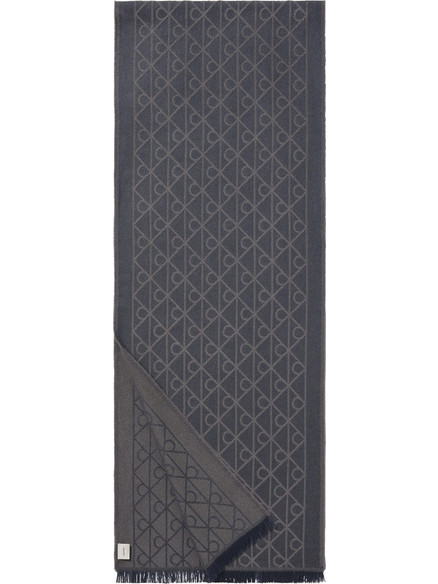 ΑΝΔΡΙΚΟ ΚΑΣΚΟΛ TONAL AOP WOOL LW SCARF ΜΠΛΕ CALVIN KLEIN LV04D8064G-CCI