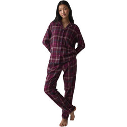 Triumph Boyfriend PW 01 X Checks Σετ Γυναικείες Πιτζάμες Βυσσινί 10225075