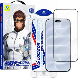 Blueo Drop-Resistant Tempered Glass + Applicator Pro (iPhone 18 Pro / 17 Pro / 17 / 16 Pro) Μαύρο