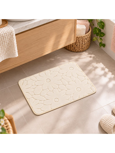 Πατάκι Μπάνιου (40x60) T-D Flower Ivory 7774105
