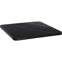 ΕΠΙΦΑΝΕΙΑ ΤΡΑΠΕΖΙΟΥ SINTERED STONE ΤΕΤΡΑΓΩΝΗ ΠΛΑΙΣΙΟ ALU ΜΑΥΡΟ 80x80εκ