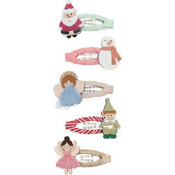 Κλιπ Μαλλιών σετ 5 τμχ. Cute Xmas Characters Mimi & Lula