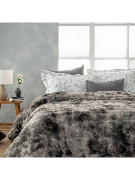 Κουβερτοπάπλωμα Υπέρδιπλο 220X240 Palamaiki Mina Grey (220x240)