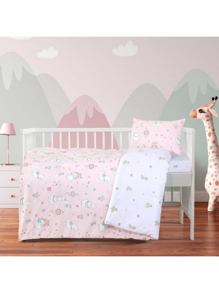 Κουβερλί Κούνιας Pink Paca Kocoon Ροζ 110x150