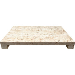 Travertino Δισκος Διακοσμησης 40x22x5cm Polyresin Stone - Liberta