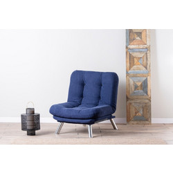 1-Seat Sofa Misa Solo Navy Blue Fabric: 100% Soft Fabric 88x105x90 cm