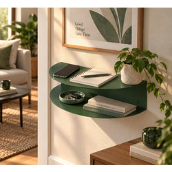 Decorative Metal Wall Shelf Met - Ovl - Y606 Green 35x12x12 cm