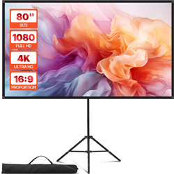 Vevor Tripod Οθόνη Προβολής Projector Δαπέδου 16:9 181x103cm / 80"