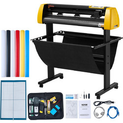 VEVOR 34" (86,4 cm) Κοπτικό Βινυλίου/Plotter, Μηχανή Κοπής Επιγραφών, Λογισμικό, 3 Λεπίδες, Οθόνη LCD