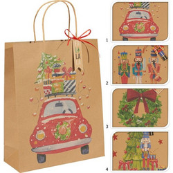 ΤΣΑΝΤΑ ΔΩΡΟΥ ΚΡΑΦΤ XMAS SCENE 26x10x32cm ASSORTED