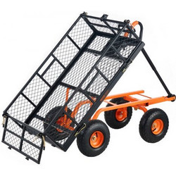 VEVOR Garden Dump Cart Heavy-duty Metal Yard Carts and Wagons 880 lbs/399.2 kg Loading 181 kg