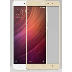 Προστατευτικό Οθόνης Πλήρης Κάλυψης Tempered Glass για Xiaomi Redmi Note 4 Χρυσό (OEM)