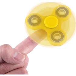 Παιχνίδι Στρες Ανακούφισης Adhd Κίτρινο - Fidget Spinner POM Three Leaves 4 minutes