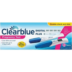 Clearblue Digital Plus Τεστ Εγκυμοσύνης 2τμχ