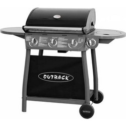 Outback Solo 3B Ψησταριά Υγραερίου με 3 Εστίες και Πλαϊνό Μάτι Επιφάνειας 63.5x40.6cm