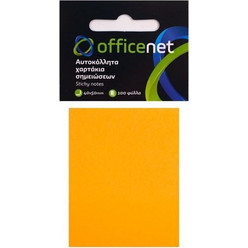OFFICENET ΑΥΤΟΚΟΛΛΗΤΑ ΧΑΡΤΑΚΙΑ ΣΗΜΕΙΩΣΕΩΝ ΠΟΡΤΟΚΑΛΙ 40Χ50mm 100Φ