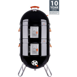 ProQ Excel 20 Elite Series Μεταλλική Ψησταριά Κάρβουνου Καπνιστήριο με Καπάκι Επιφάνειας 50cm