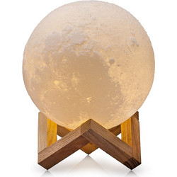 Ανάγλυφο Φωτιστικό Αφής 3D Φεγγάρι Επαναφορτιζόμενο με 16 Αποχρώσης με χειριστήριο