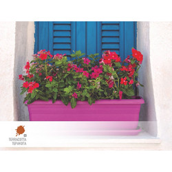 Ζαρντινιέρα terracotta no 492-03 59x22x18cm τερακότα