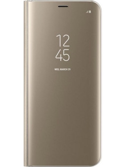 Θήκη Clear View για Samsung Galaxy A9 (2018) Gold (oem)