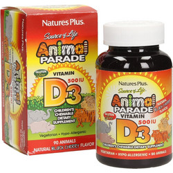 Nature's Plus Animal Parade Vitamin D3 90 Ζελεδάκια