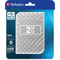 Verbatim Store 'n' Go Gen2 2TB Εξωτερικός Σκληρός Δίσκος HDD 2.5" USB 3.0 Silver