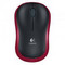 Logitech M185 Ασύρματο Mini Ποντίκι Black Red