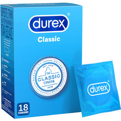 Durex Classic Προφυλακτικά με Ραβδώσεις & Λιπαντικό 18τμχ