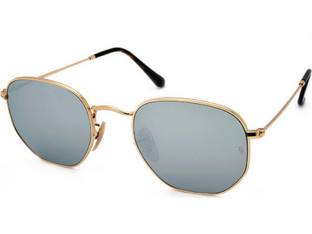 Ray-Ban RB3548N 001/30 Ανδρικά Γυαλιά Ηλίου Πολυγωνικά Μεταλλικά Χρυσά με Γκρι Καθρέπτη Φακό