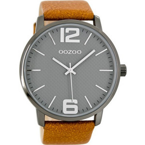 Oozoo Timepieces Γυναικείο Ρολόι με Μπλε Δερμάτινο Λουράκι C8502