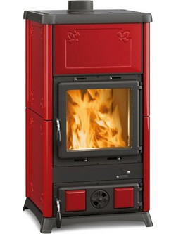 La Nordica Fedora Bordeaux Μαντεμένια Ξυλόσομπα Αερόθερμη 8.3kW