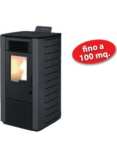 King Modello 118C Black Σόμπα Pellet Αεραγωγών Αερόθερμη 10.1kW