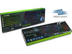 Loophole LH-6990X Σετ Gaming Πληκτρολόγιο RGB Black