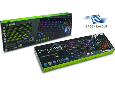 Loophole LH-6990X Σετ Gaming Πληκτρολόγιο RGB Black