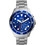 Fossil FB-03 Ανδρικό Ρολόι Χρονογράφος με Ασημί Μεταλλικό Μπρασελέ FS5724