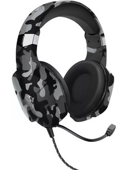 Trust GXT 323 Carus Gaming Headset Over Ear Camo Black