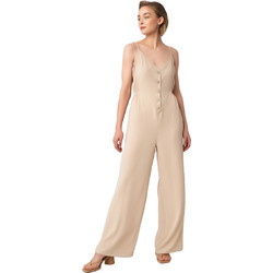 Fibes Fashion Γυναικεία Ολόσωμη Φόρμα Μπεζ 2006-1
