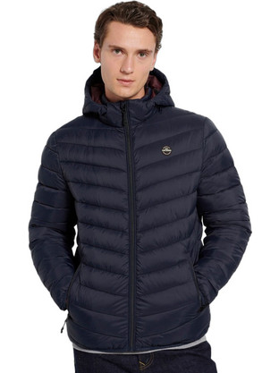 Funky Buddha Traveller Ανδρικό Μπουφάν Χειμωνιάτικο Puffer Navy Μπλε FBM006-031-01