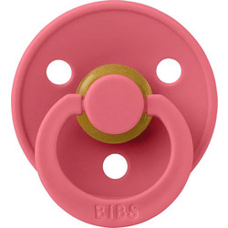 BIBS Colour Πιπίλα Καουτσούκ 0m+ Coral