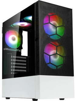 Kolink Observatory MX Mesh ARGB Tempered Glass Black / White Gaming Midi Tower Κουτί Υπολογιστή με Πλαϊνό Παράθυρο