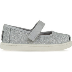 Toms Παιδικές Μπαλαρίνες Πάνινες με Σκρατς Ασημένιες 10011521