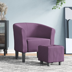 vidaXL Πολυθρόνα με Υποπόδιο Μωβ 356440