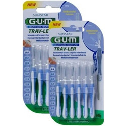 Gum 1312 Trav-ler Μεσοδόντια Βουρτσάκια 0.6mm Μωβ 2x6τμχ