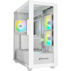 Sharkoon Rebel C60 RGB White Gaming Midi Tower Κουτί Υπολογιστή RGB με Πλαϊνό Παράθυρο